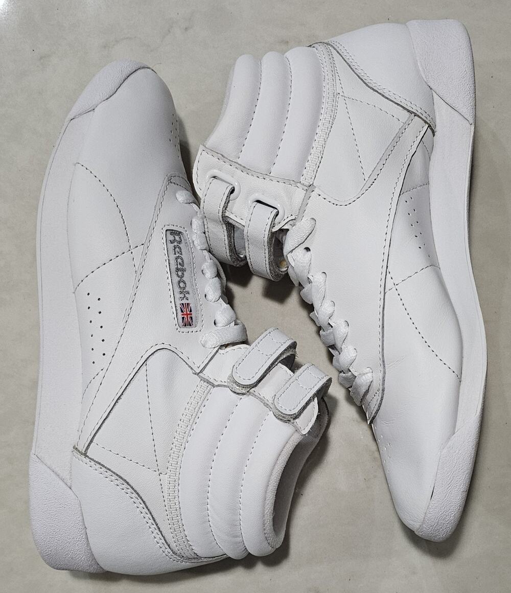 Reebok Freestyle Hi Classic White Women's Size 8 High Top Sneakers